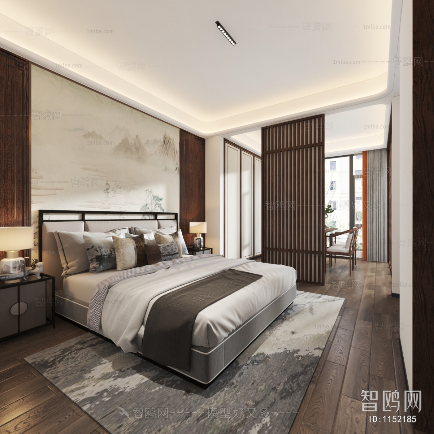 New Chinese Style Bedroom