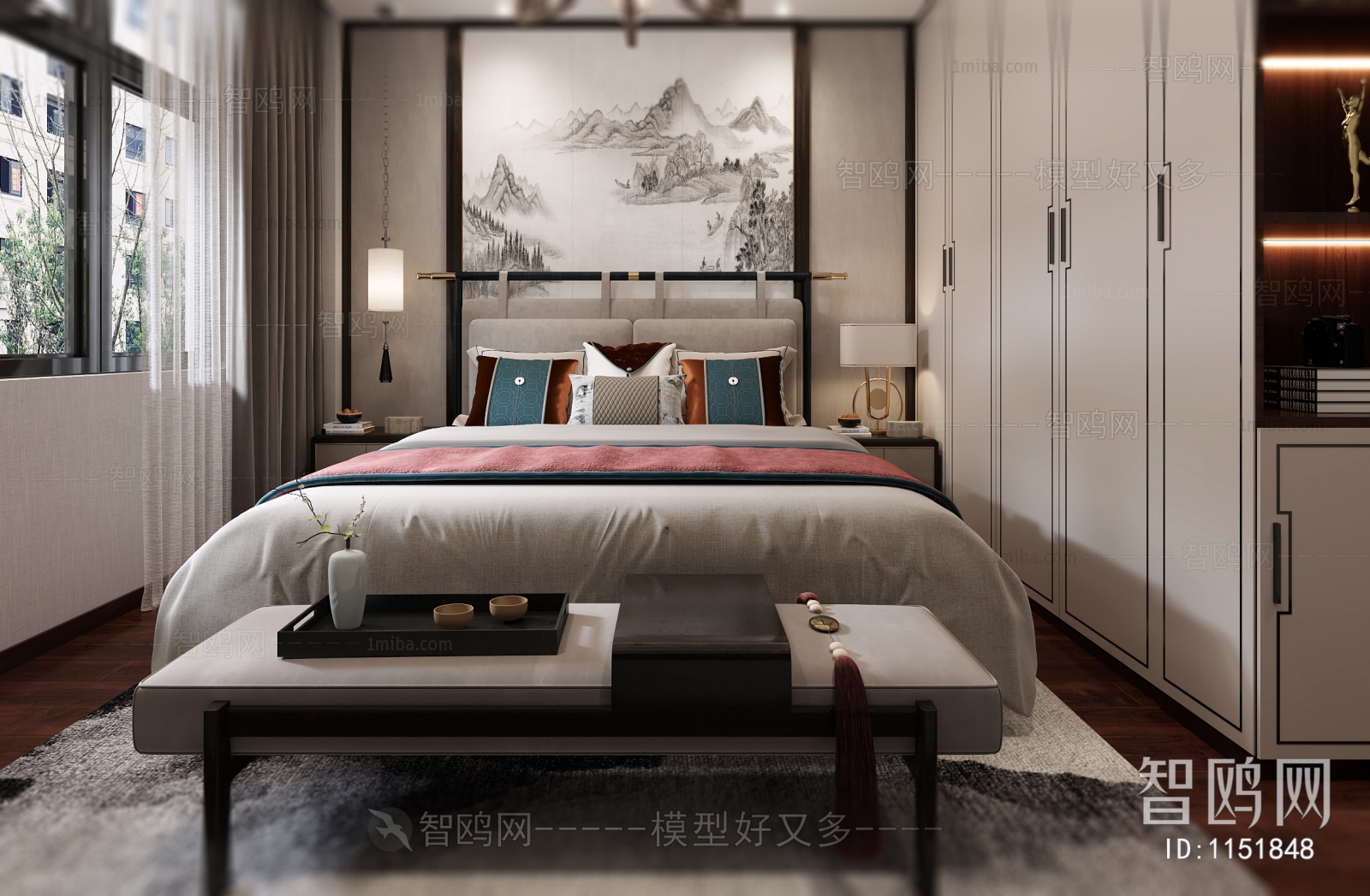 New Chinese Style Bedroom