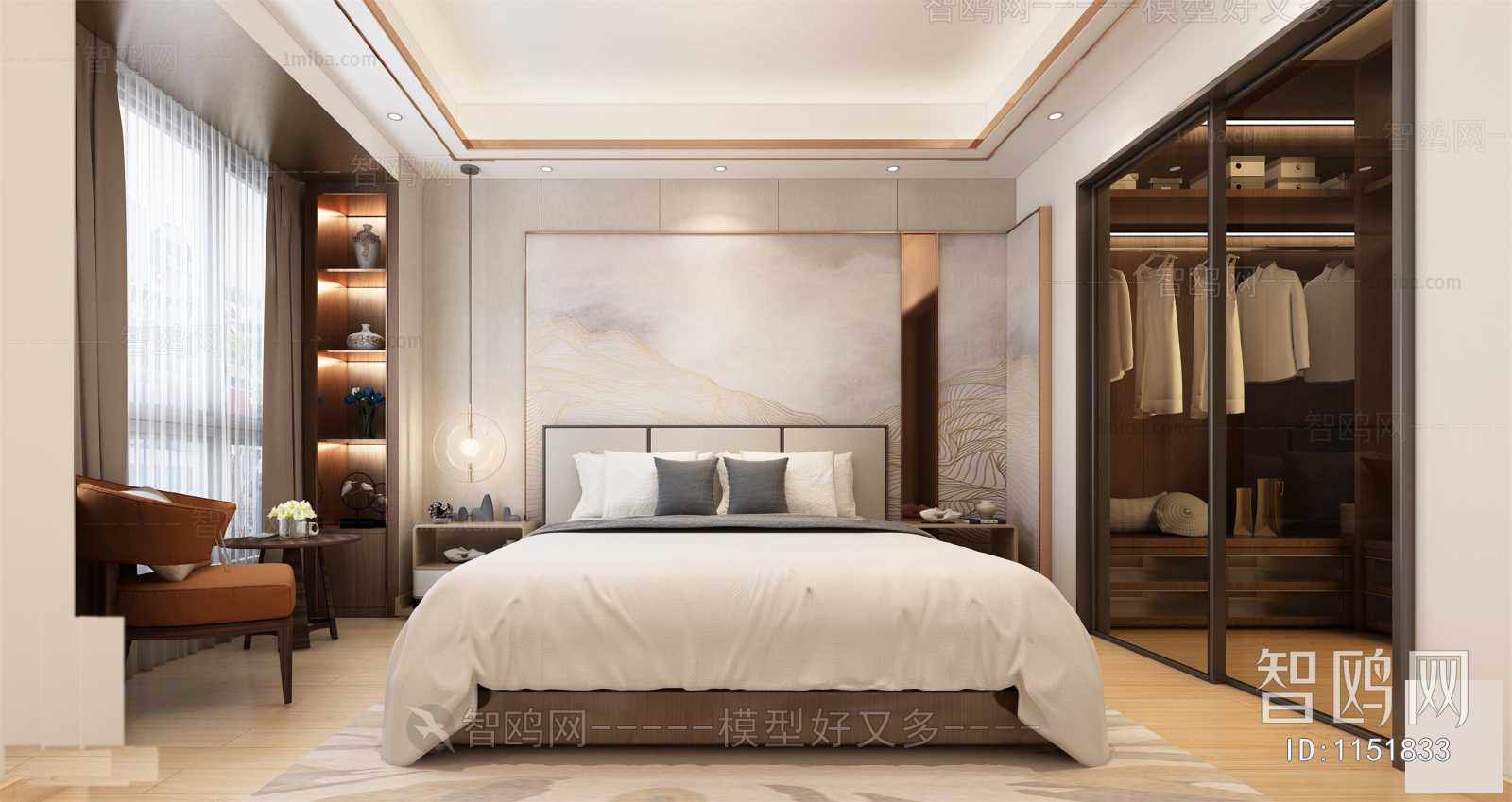 New Chinese Style Bedroom