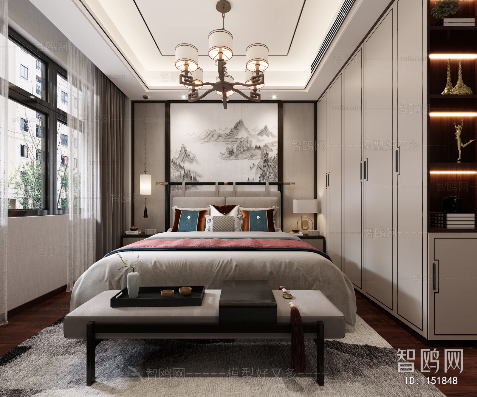 New Chinese Style Bedroom