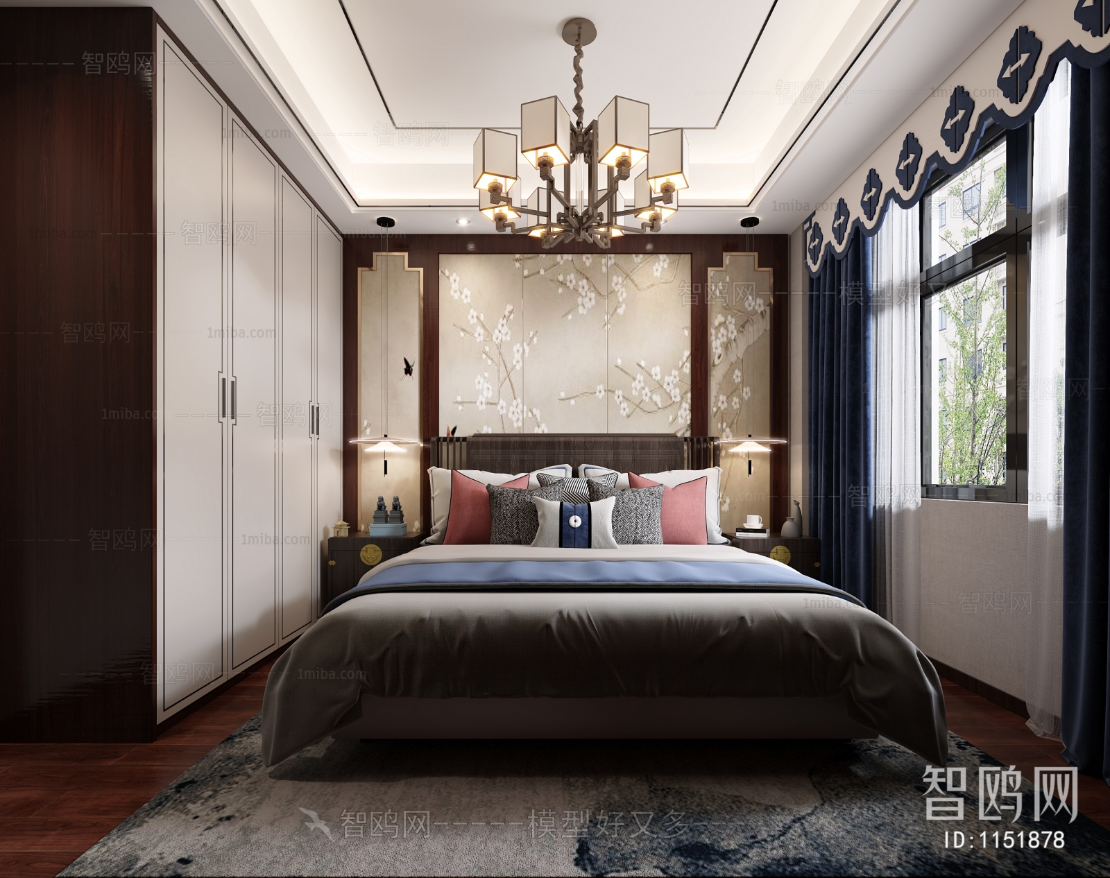 New Chinese Style Bedroom