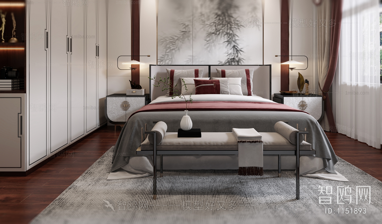 New Chinese Style Bedroom