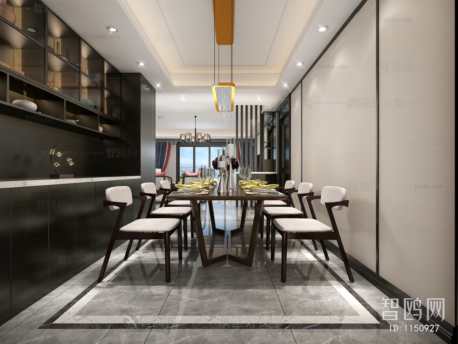 New Chinese Style A Living Room