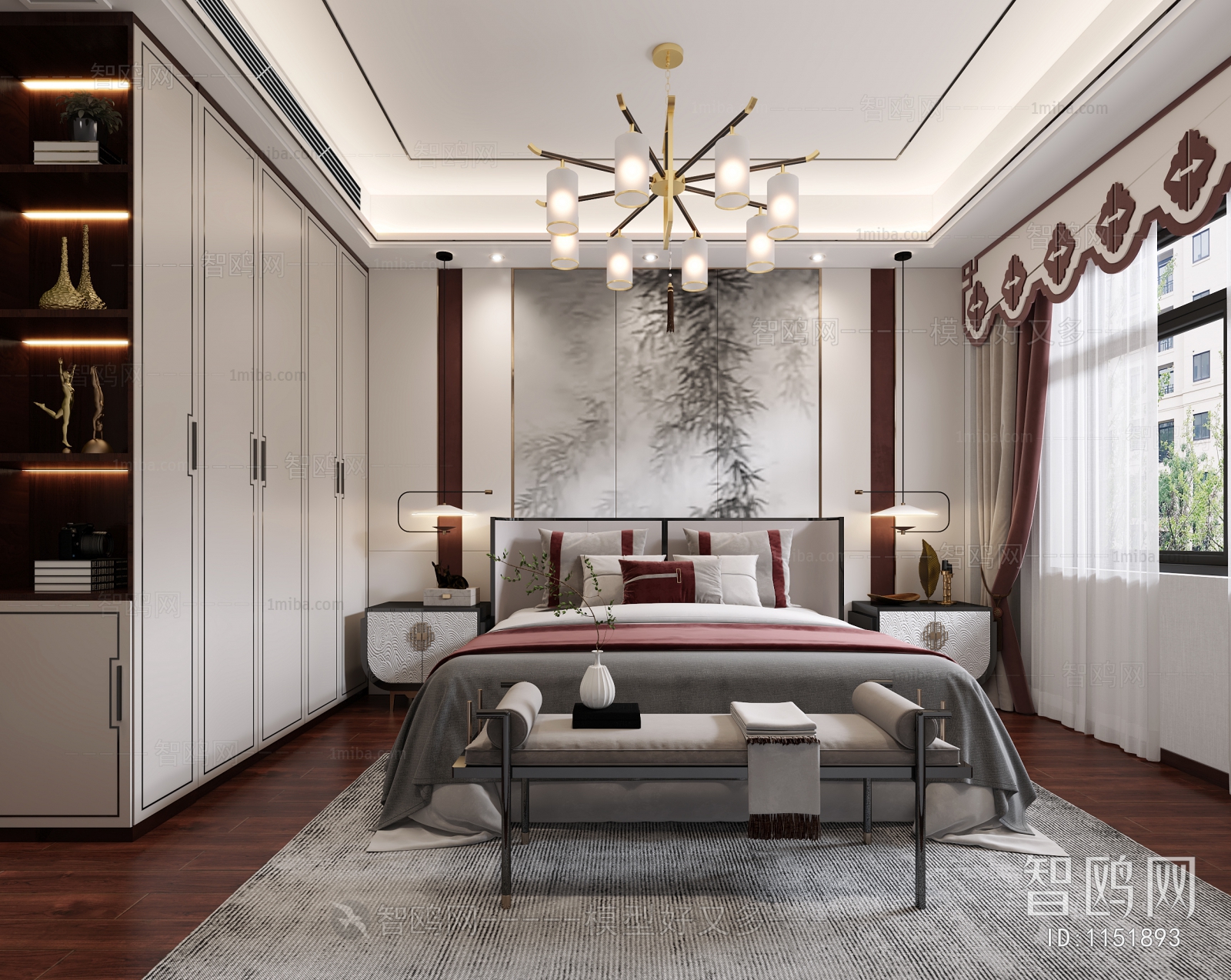 New Chinese Style Bedroom