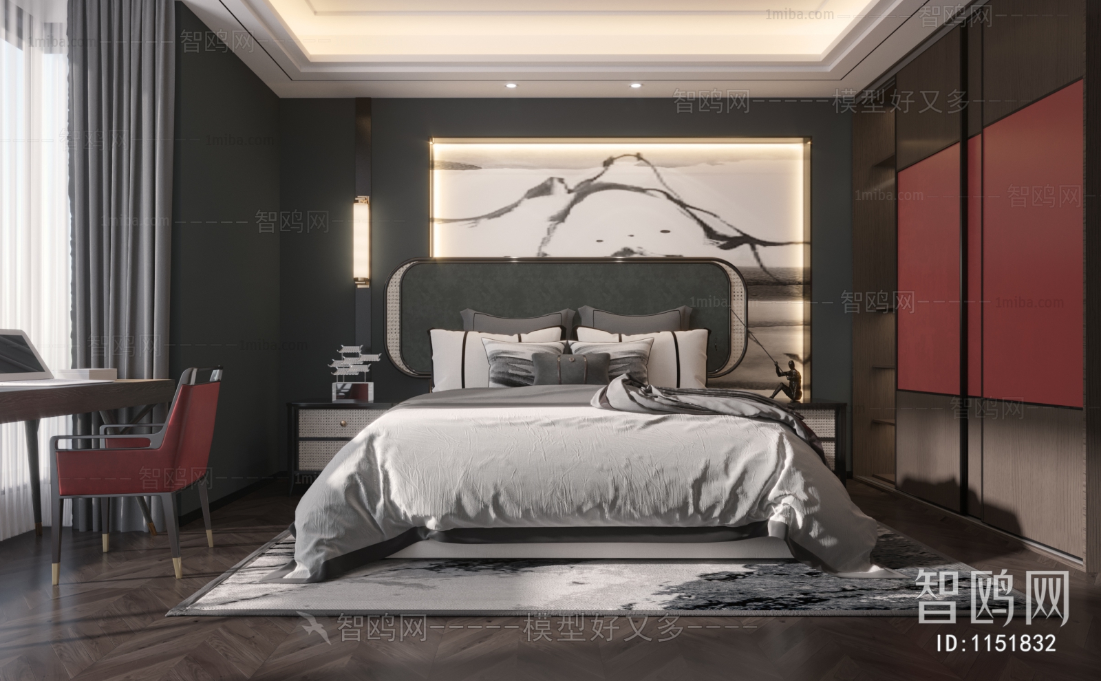 New Chinese Style Bedroom