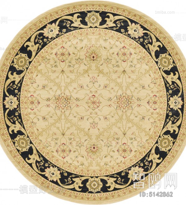 新中式圆形地毯