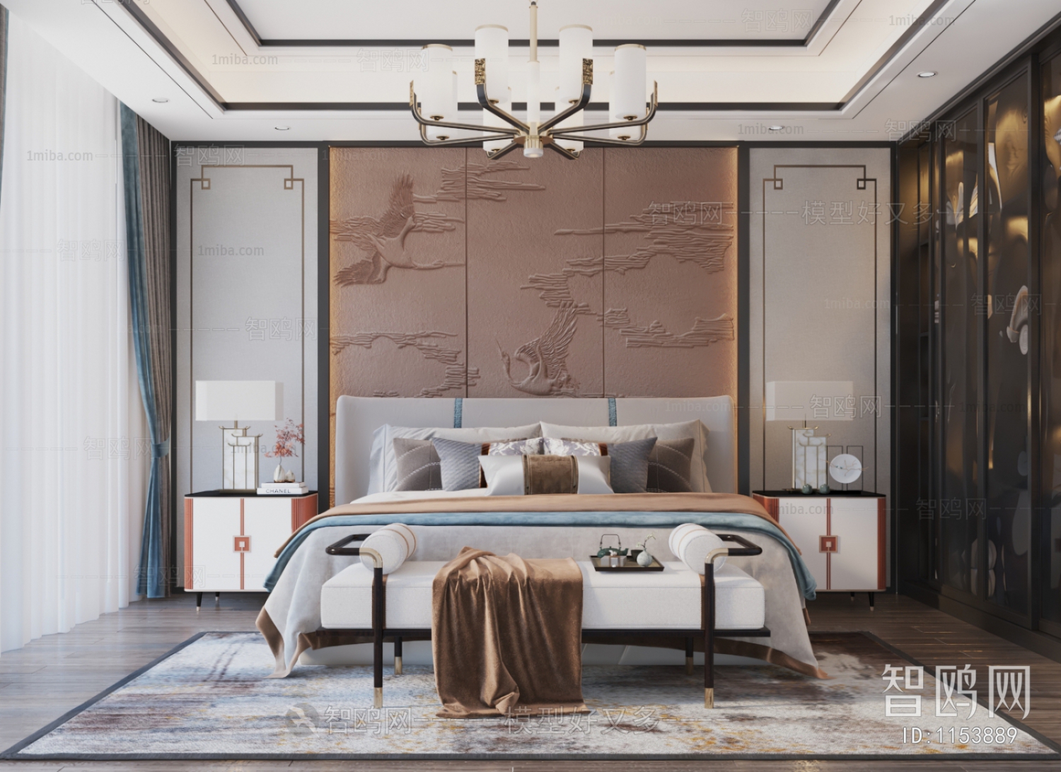 New Chinese Style Bedroom