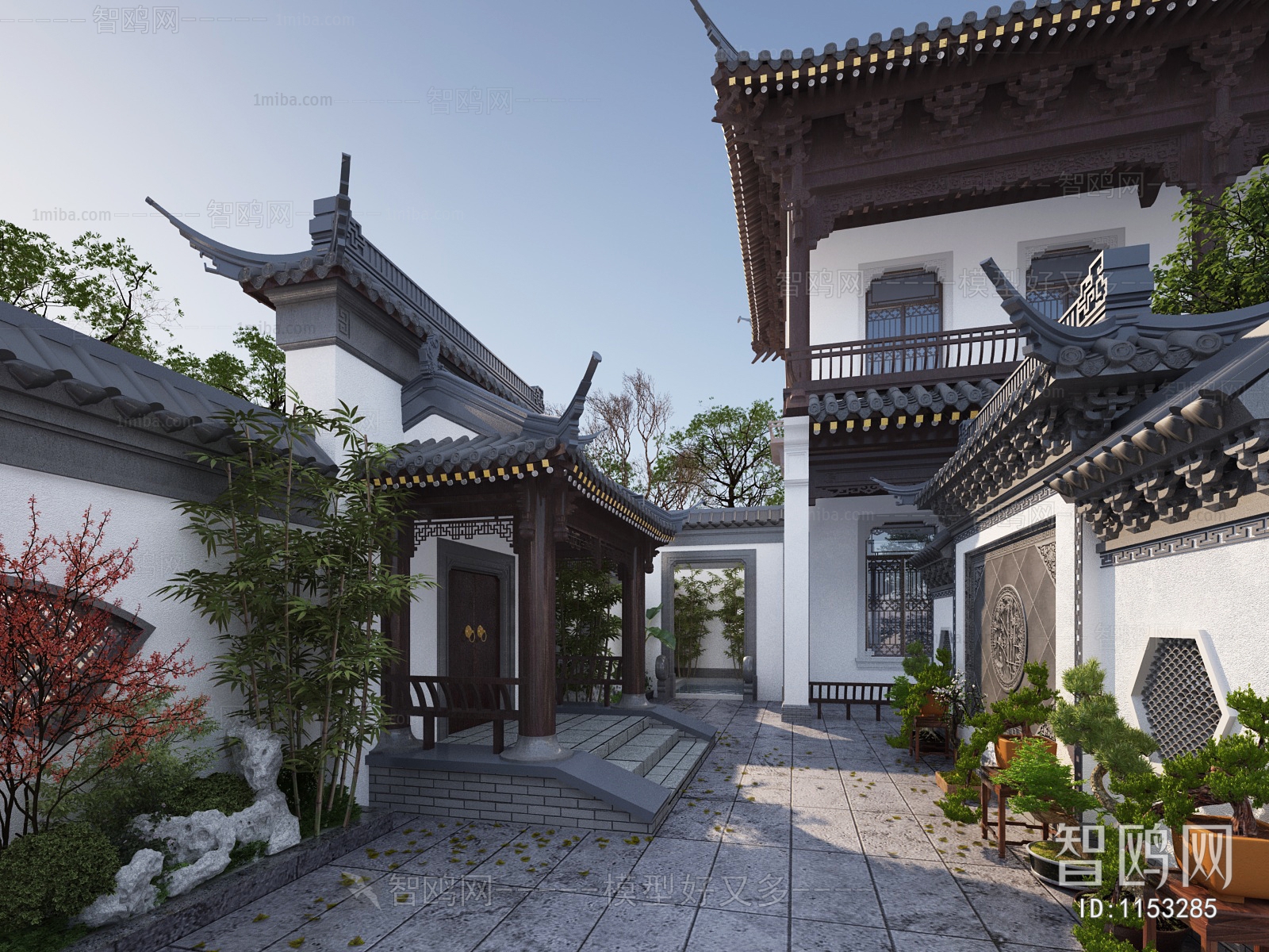 New Chinese Style Ancient Architectural Buildings