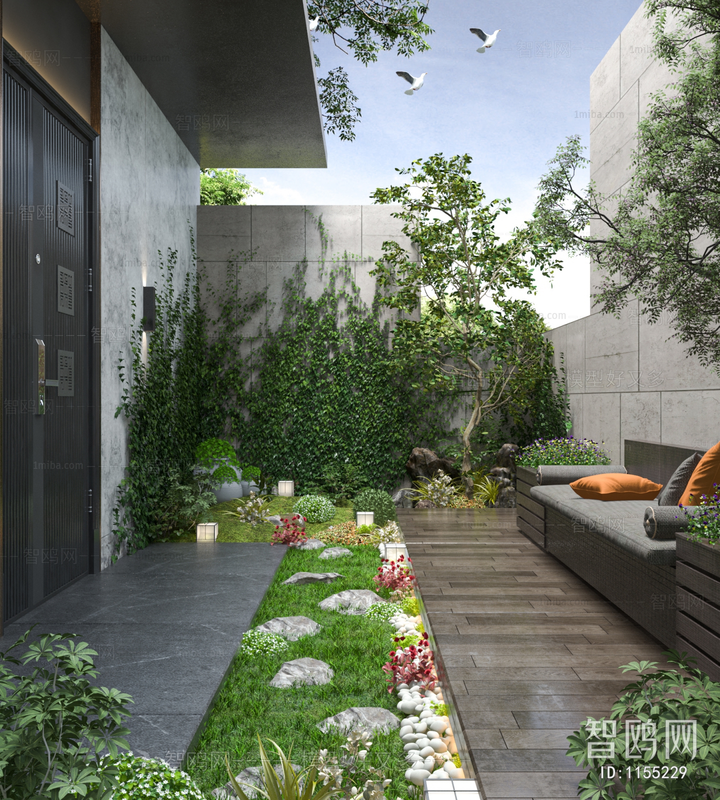 Modern Courtyard/landscape