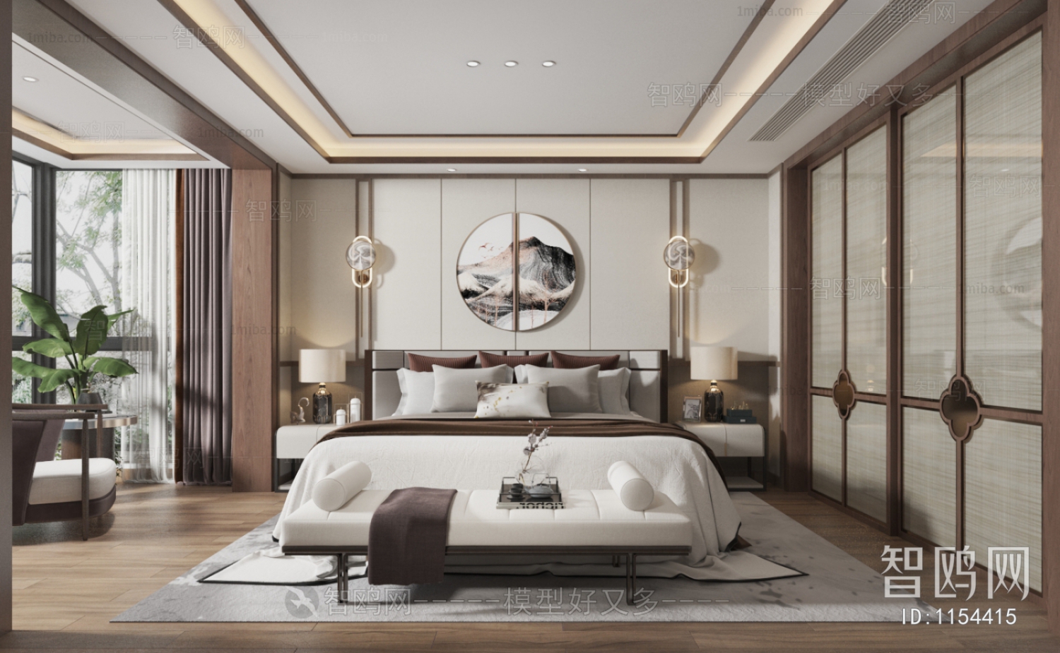 New Chinese Style Bedroom