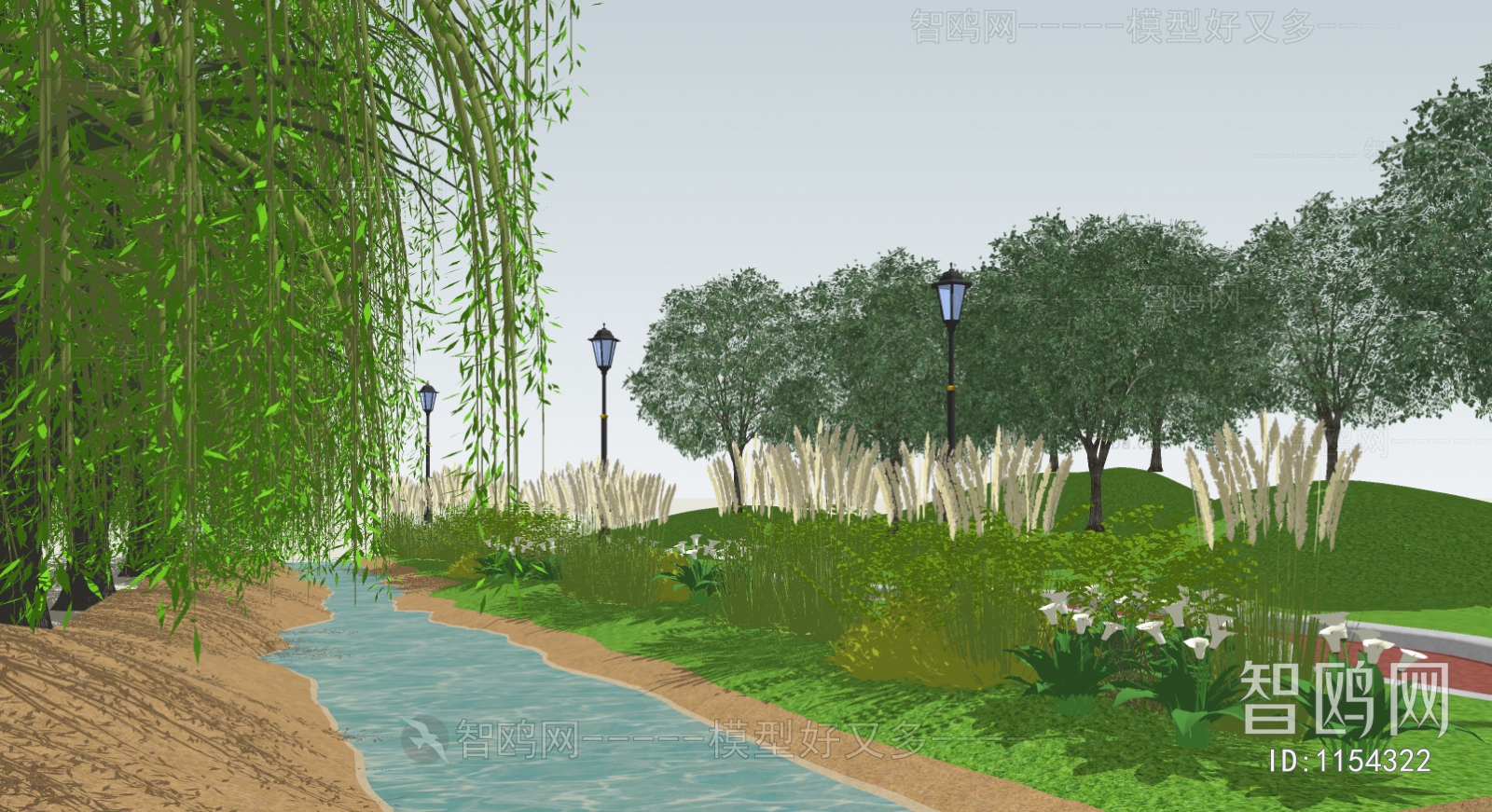 Modern Park Landscape