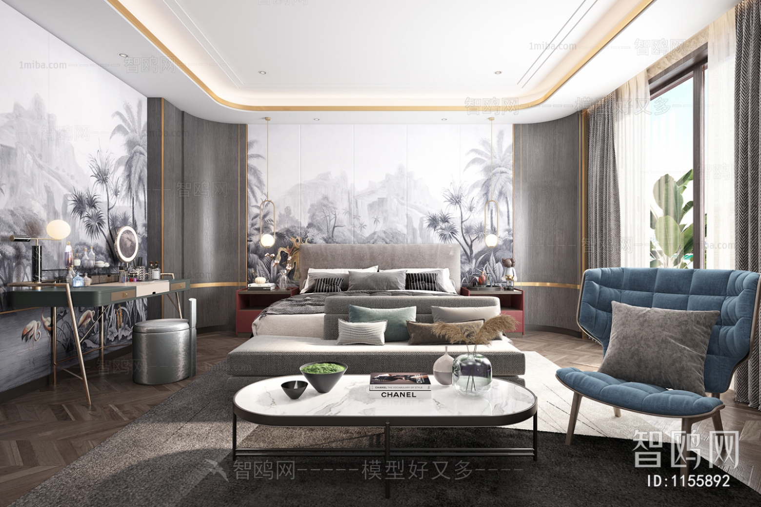 New Chinese Style Bedroom