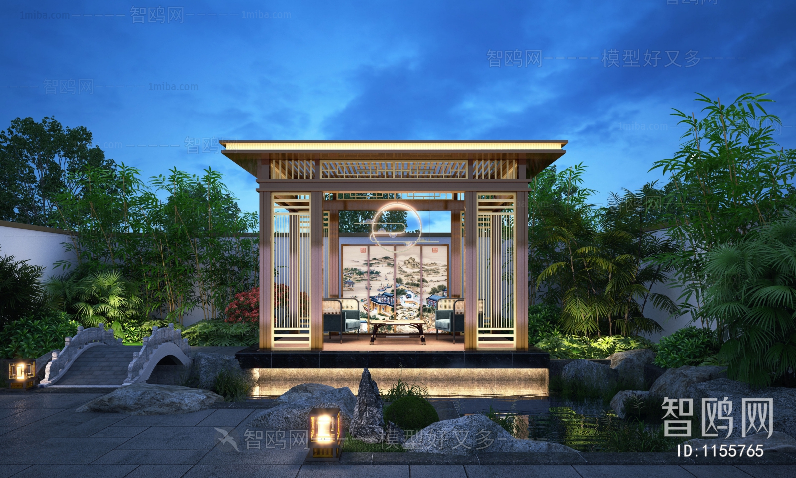 New Chinese Style Courtyard/landscape