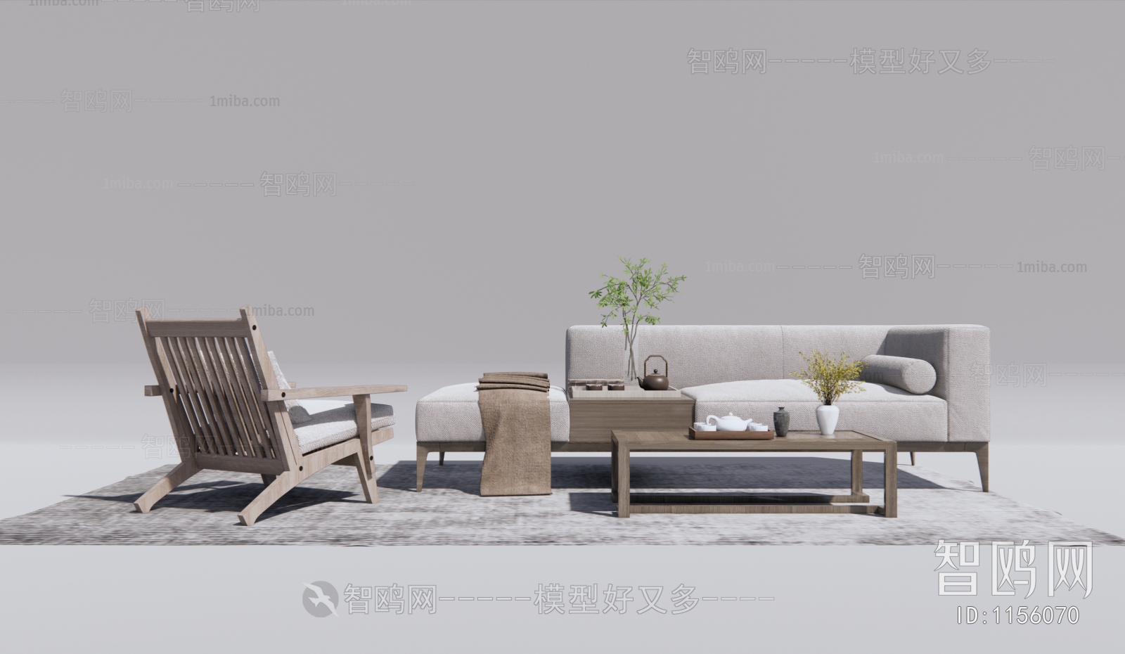 New Chinese Style Sofa Combination