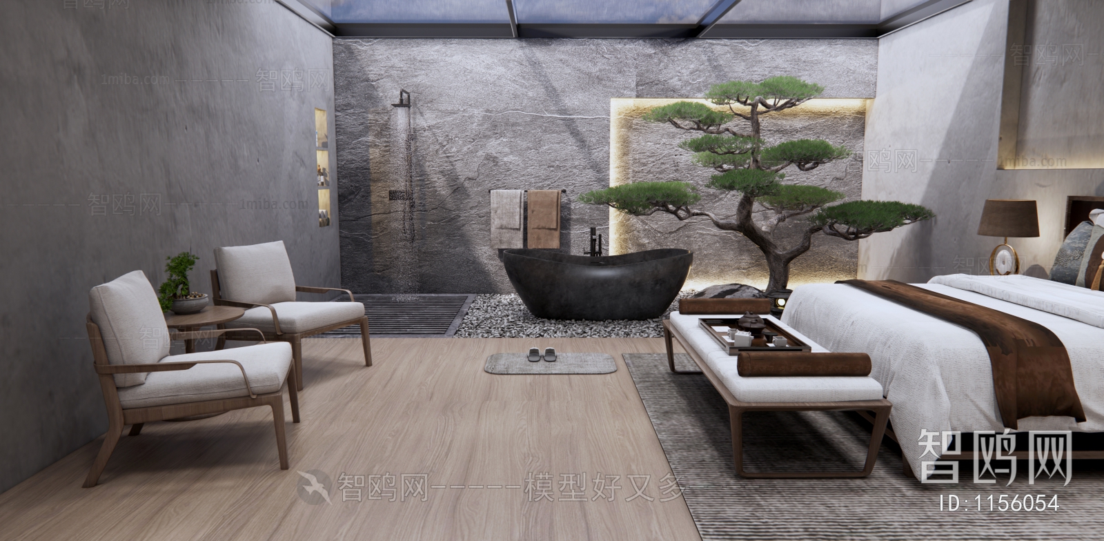 New Chinese Style Bedroom