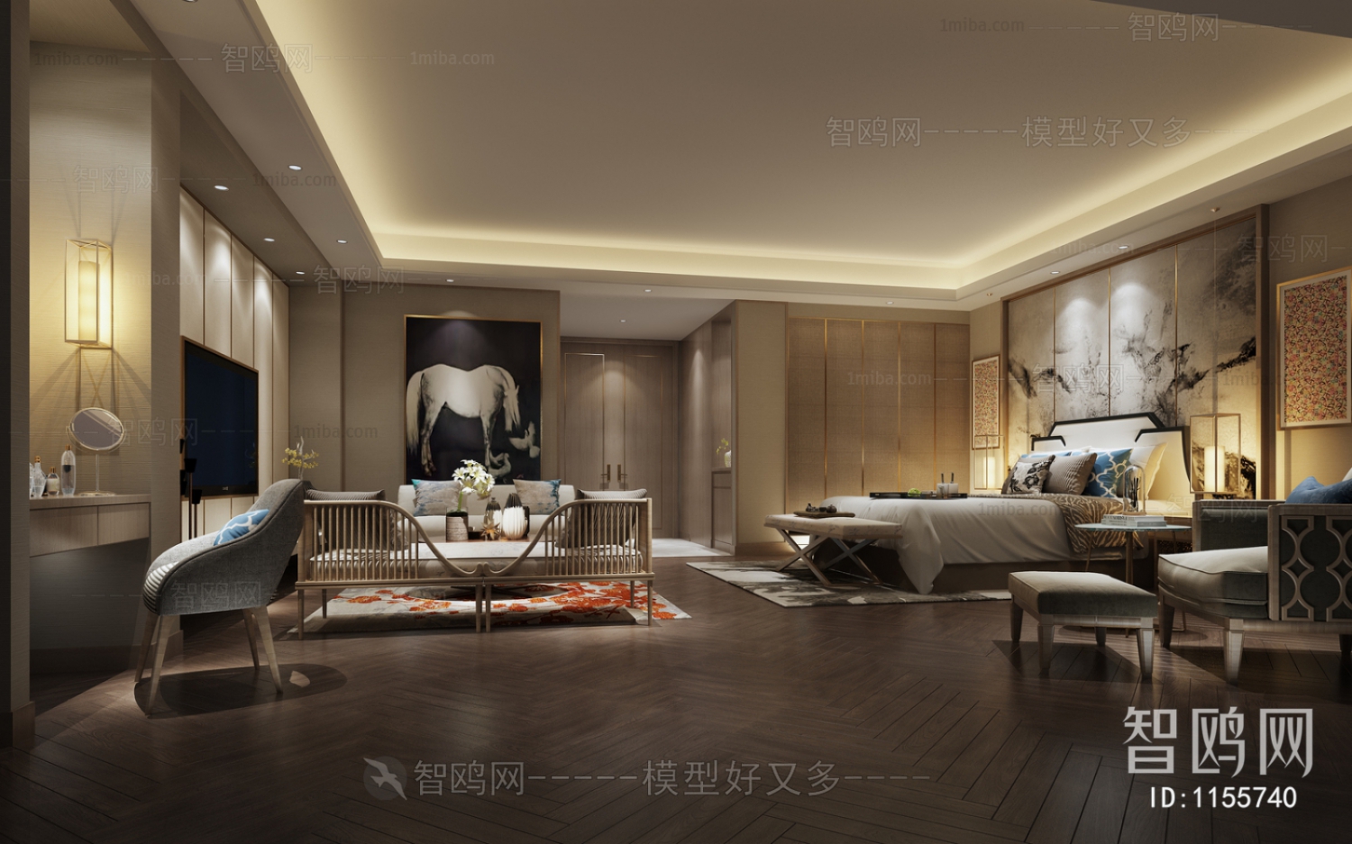 New Chinese Style Bedroom