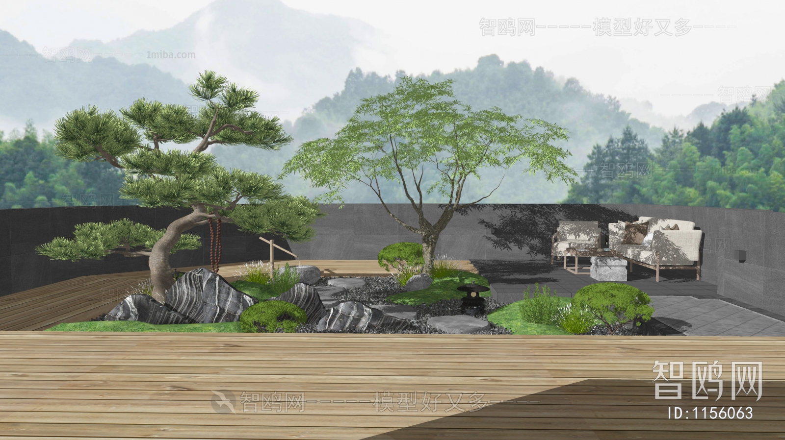 New Chinese Style Courtyard/landscape