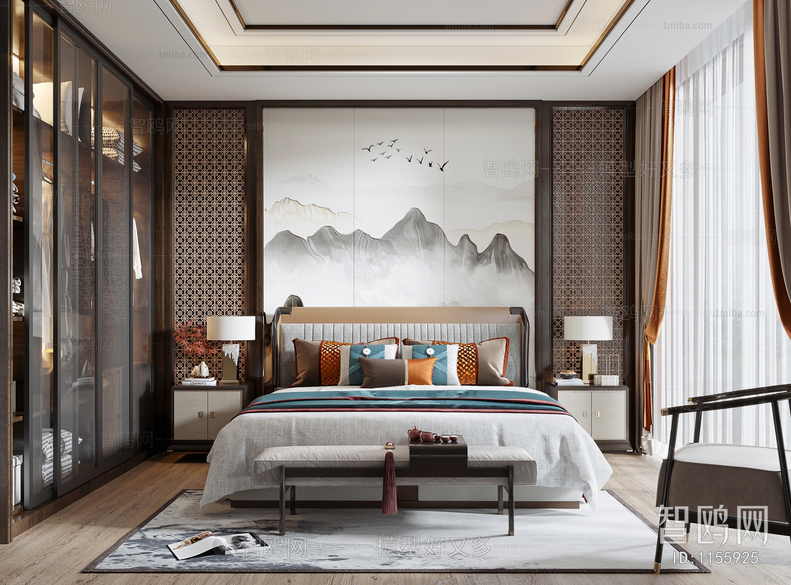 New Chinese Style Bedroom