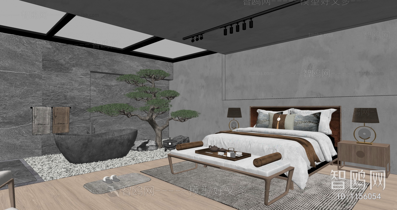 New Chinese Style Bedroom