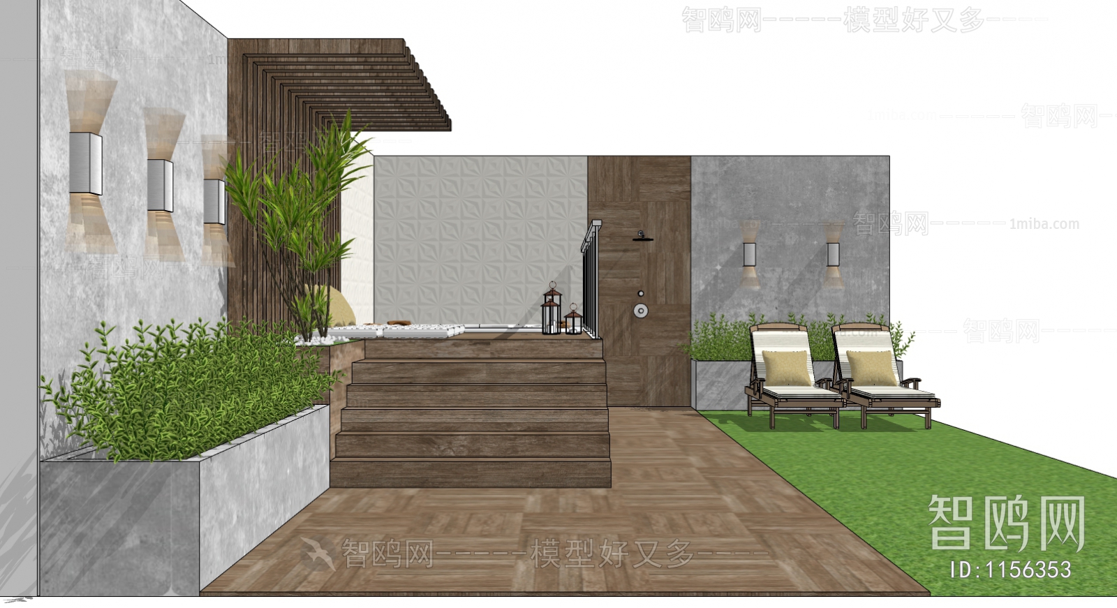 Modern Courtyard/landscape