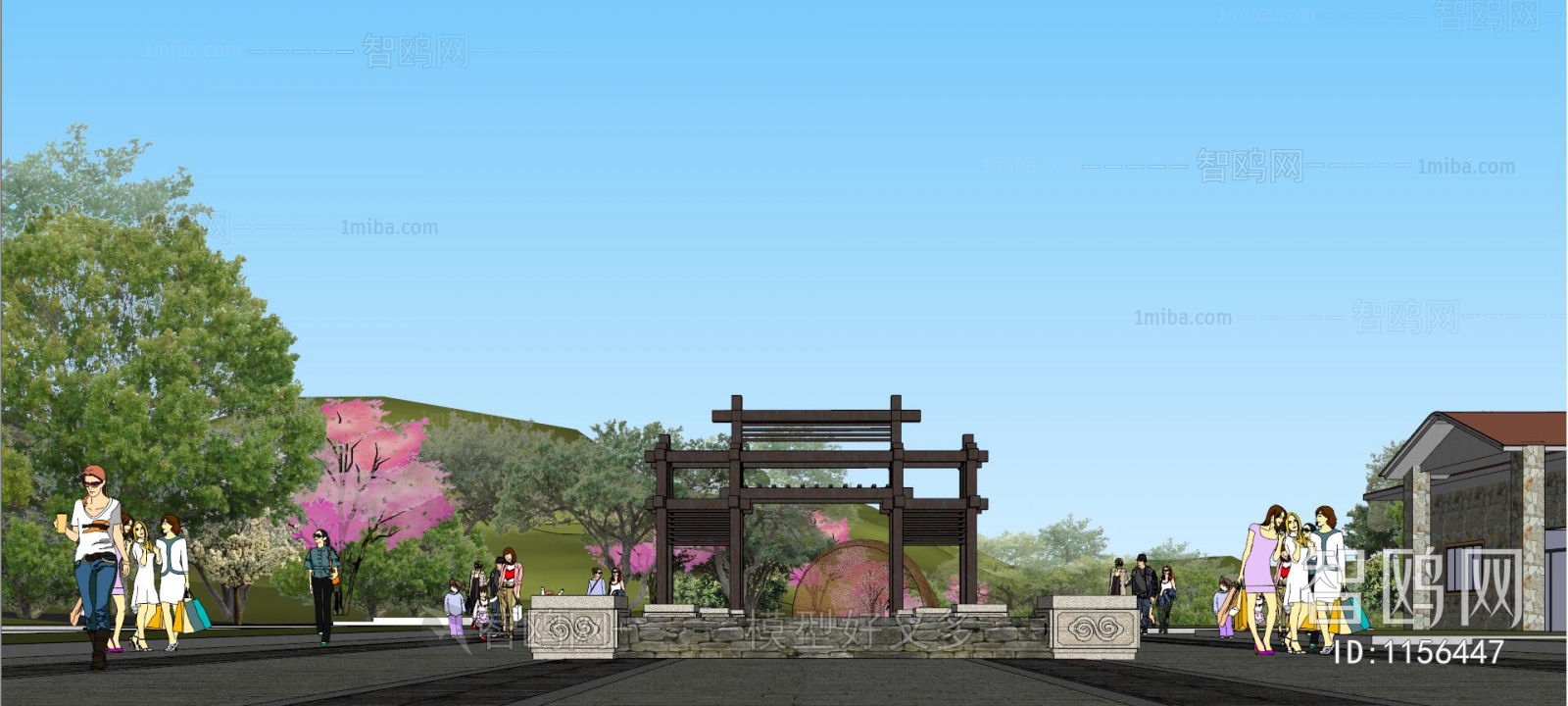 New Chinese Style Park Landscape