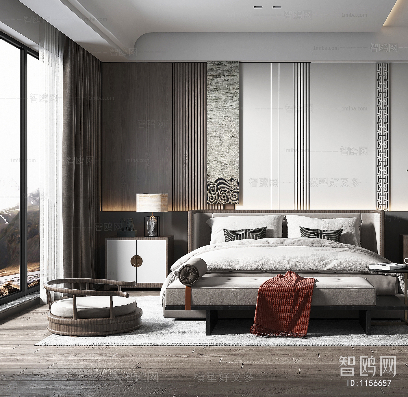 New Chinese Style Bedroom