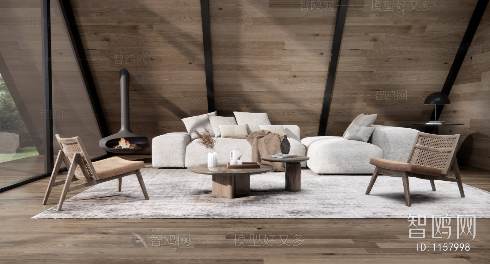 Wabi-sabi Style Sofa Combination