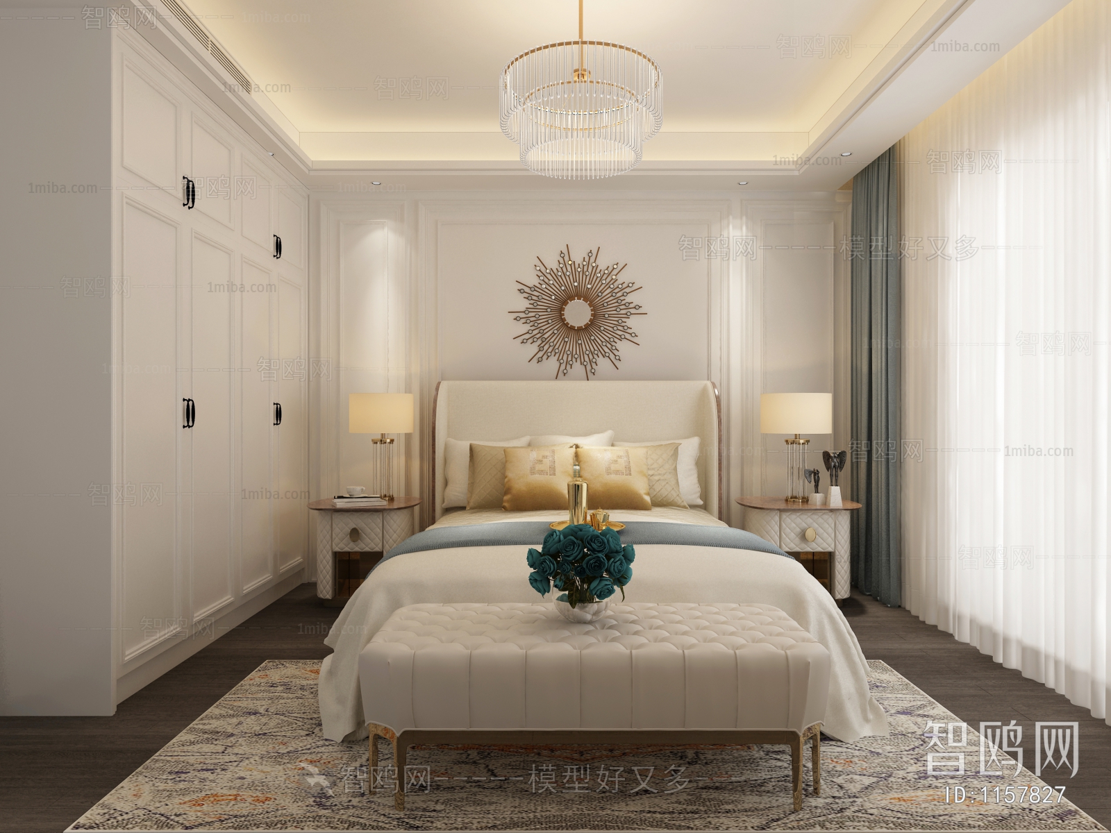 Simple European Style Bedroom