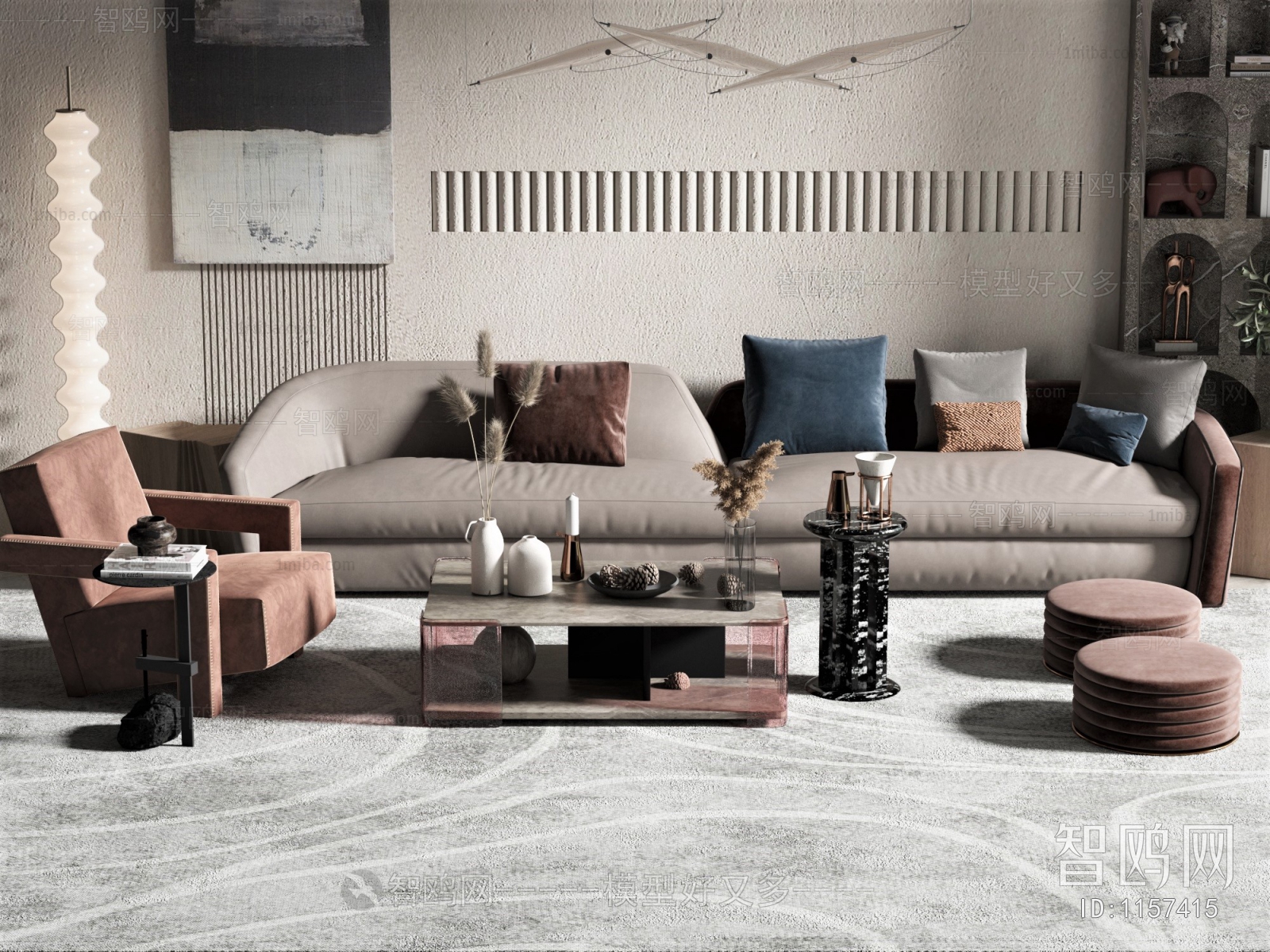 Wabi-sabi Style Sofa Combination