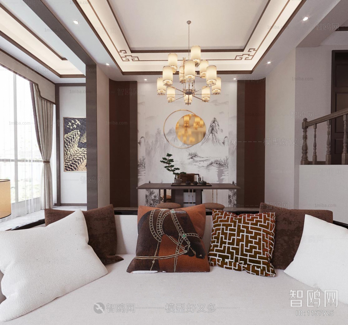 New Chinese Style A Living Room