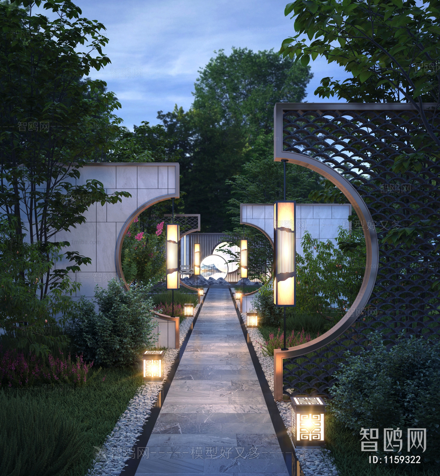 新中式庭院/景观景观小品