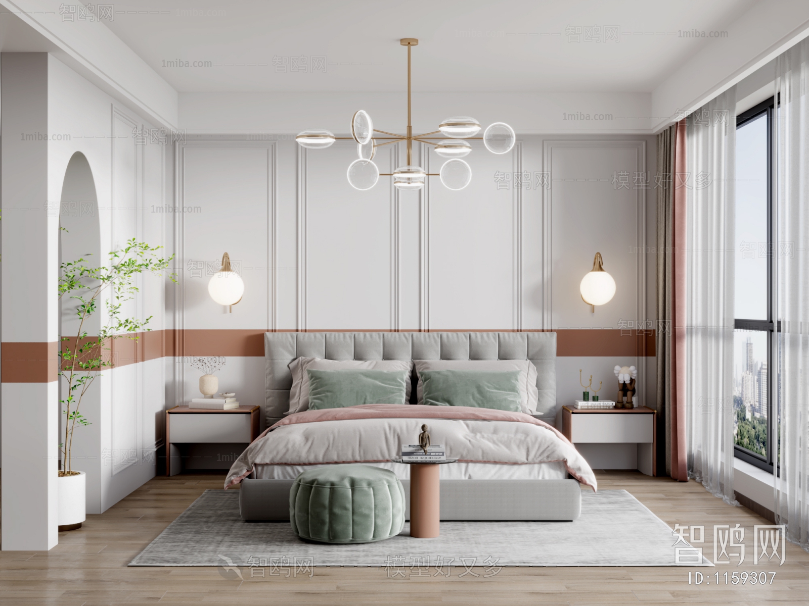 Simple European Style Bedroom