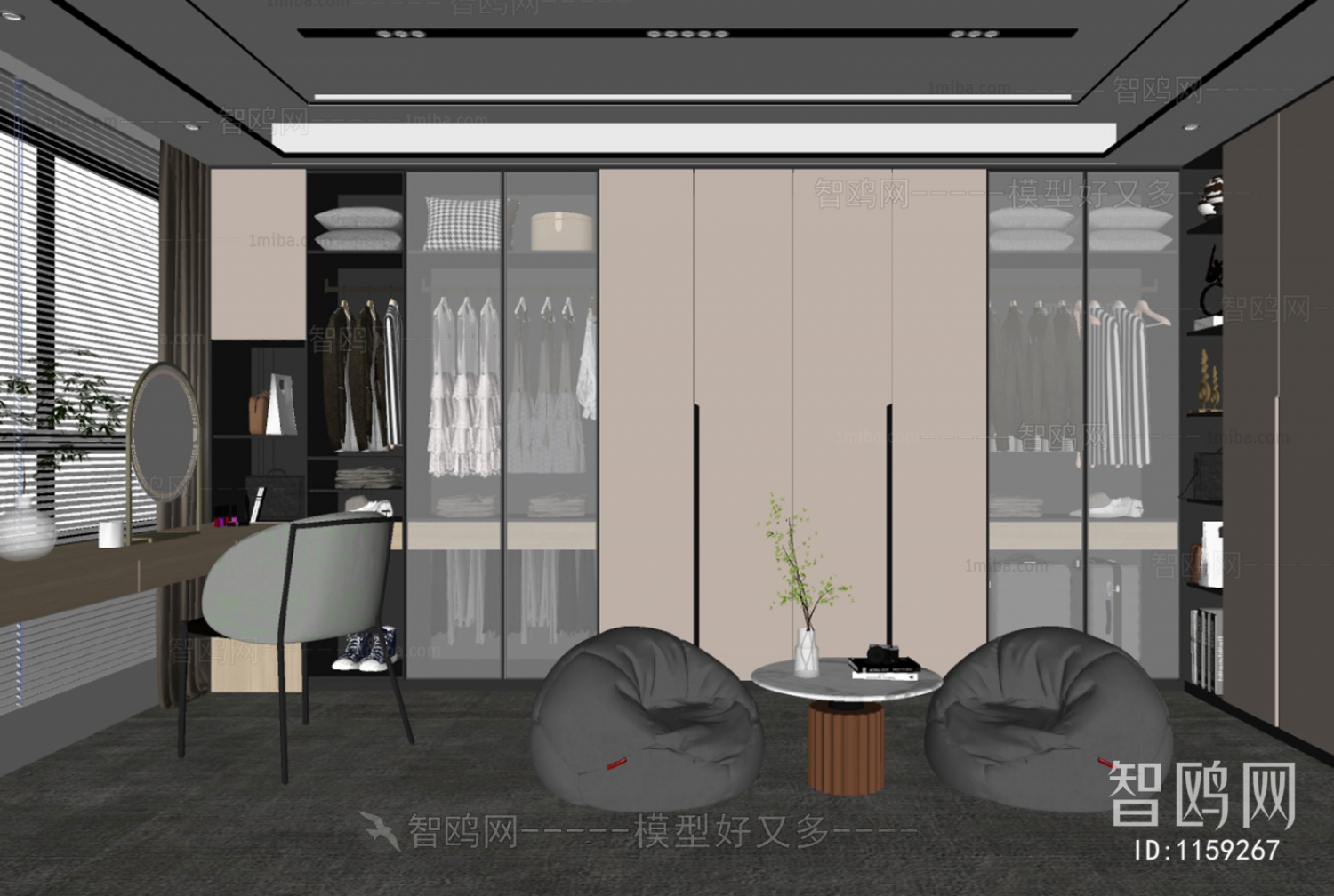 Modern Clothes Storage Area