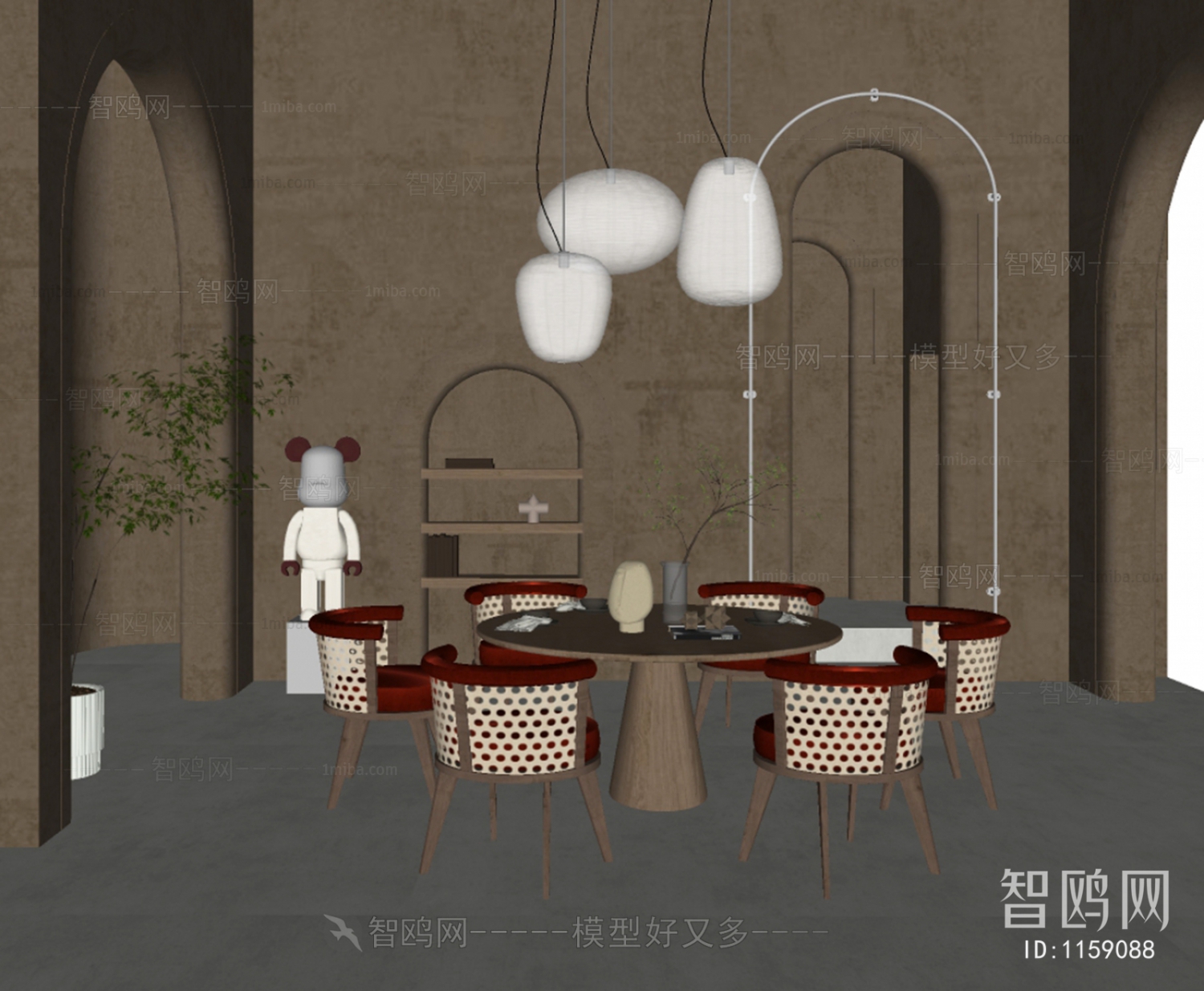 Wabi-sabi Style Dining Room