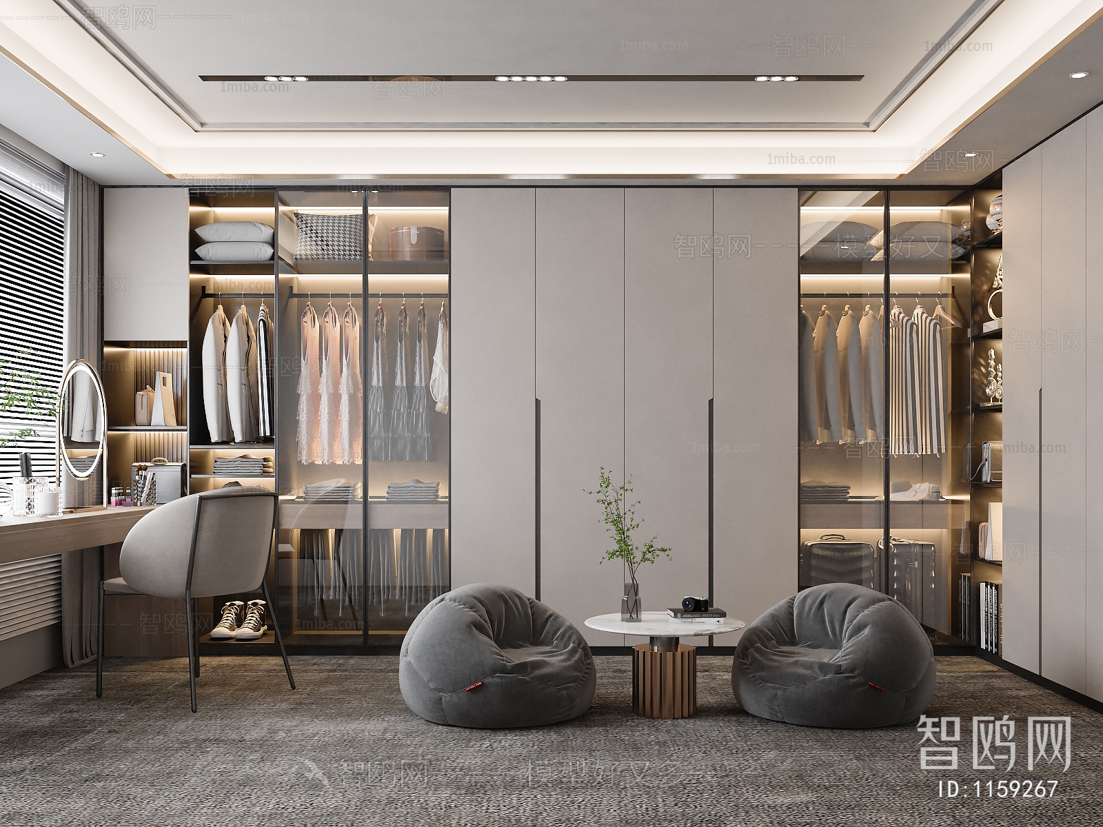 Modern Clothes Storage Area