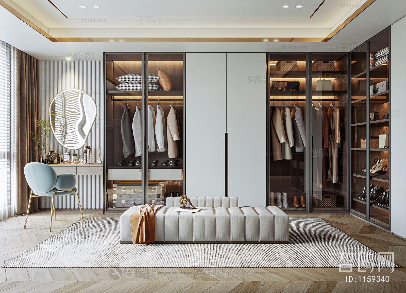 Modern Clothes Storage Area