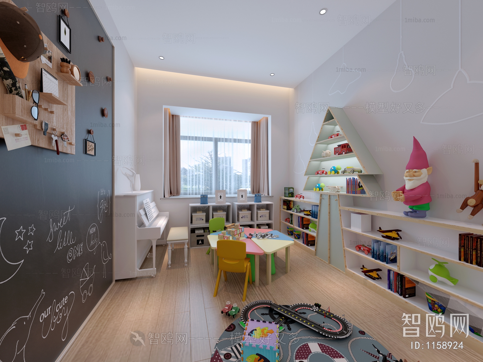 Modern Children's Room Activity Room