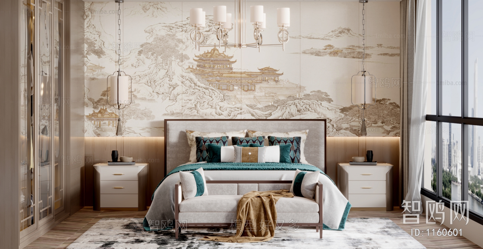 New Chinese Style Bedroom