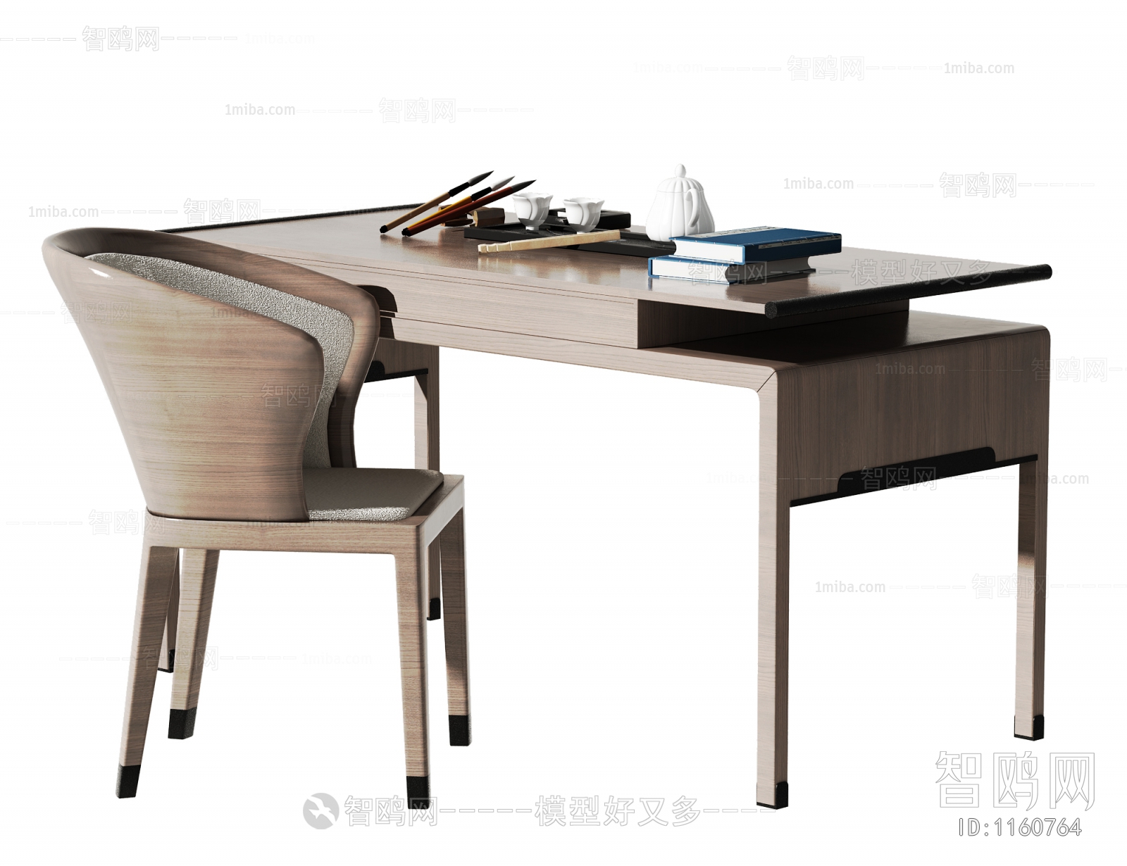 New Chinese Style Computer Desk And Chair