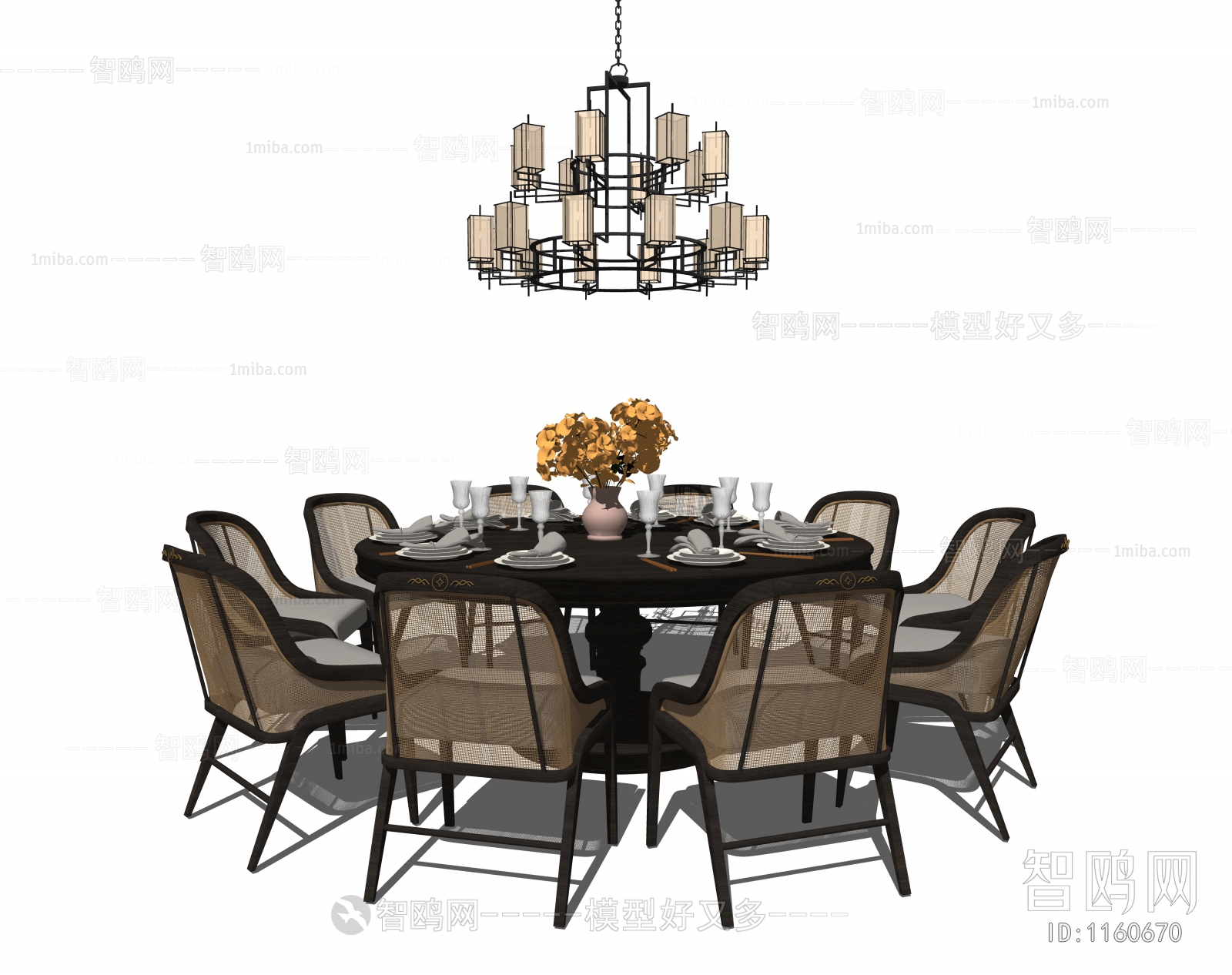 New Chinese Style Dining Table And Chairs