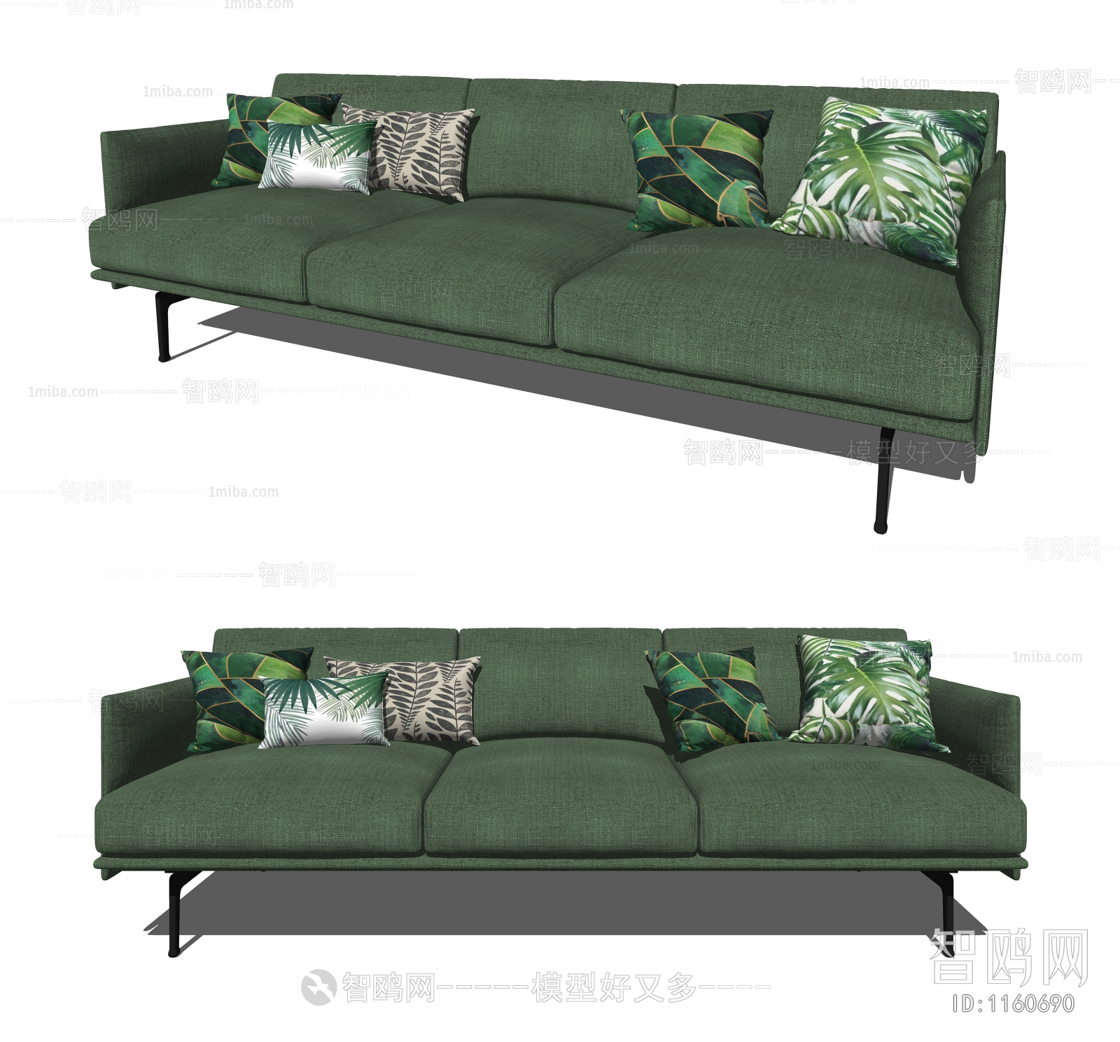 Nordic Style Three-seat Sofa