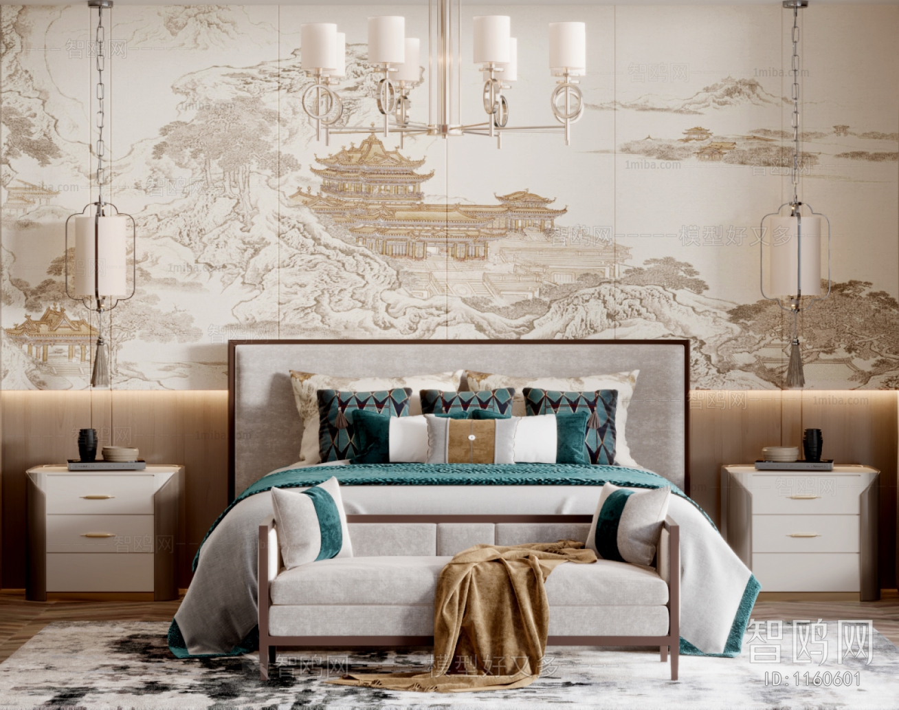 New Chinese Style Bedroom