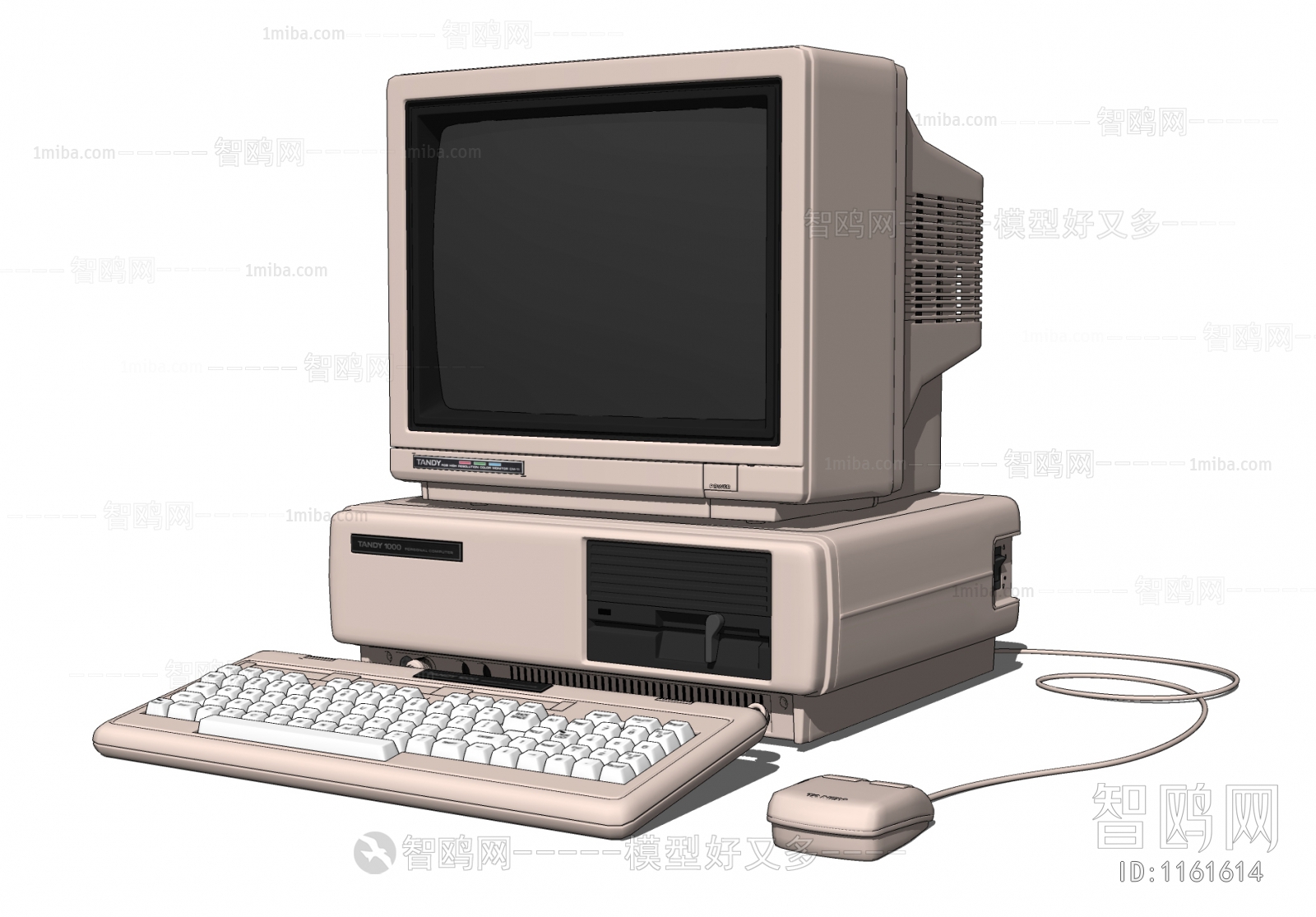 现代台式电脑 老式显示器