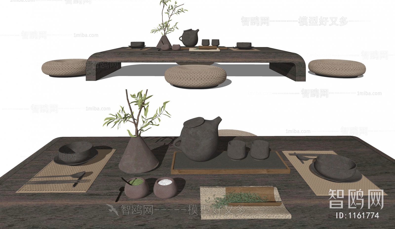 日式茶桌椅茶具
