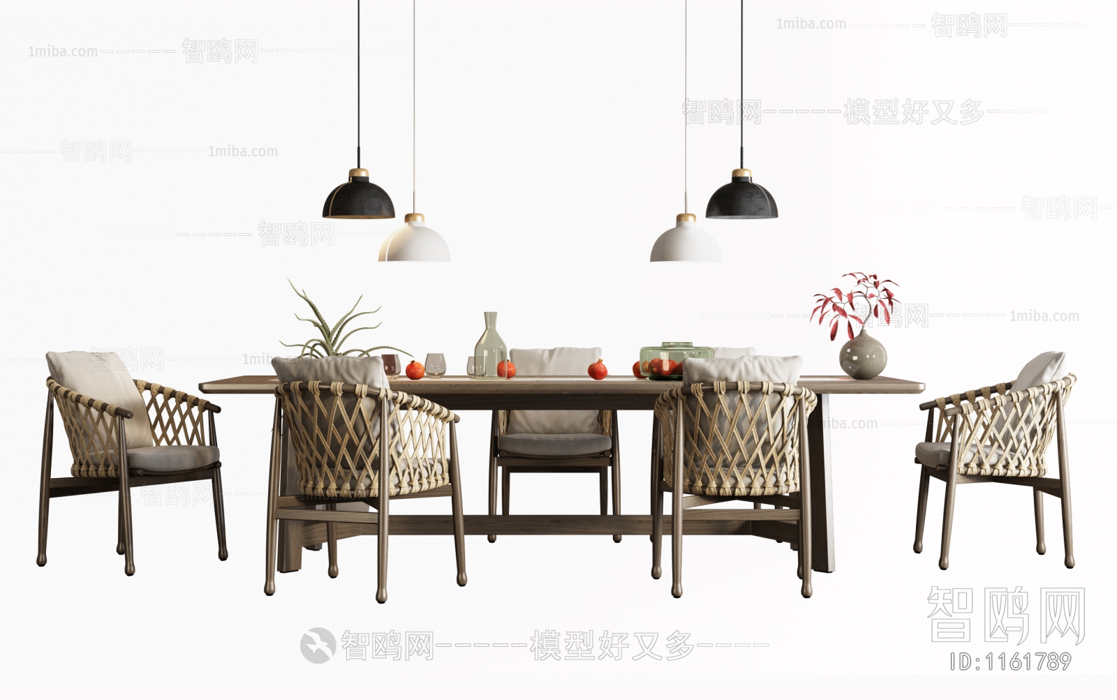 Wabi-sabi Style Dining Table And Chairs