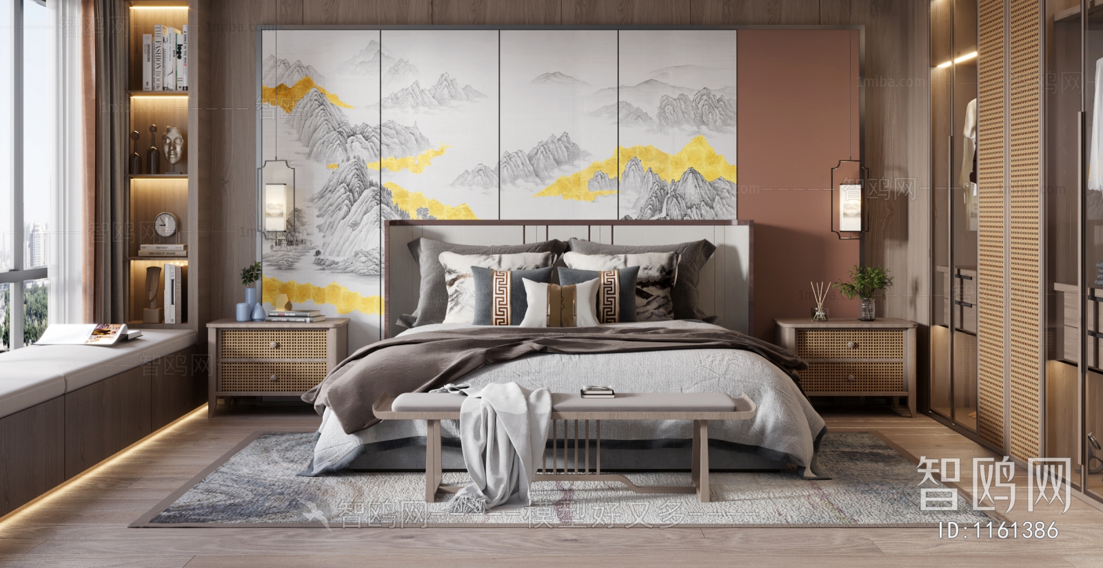 New Chinese Style Bedroom