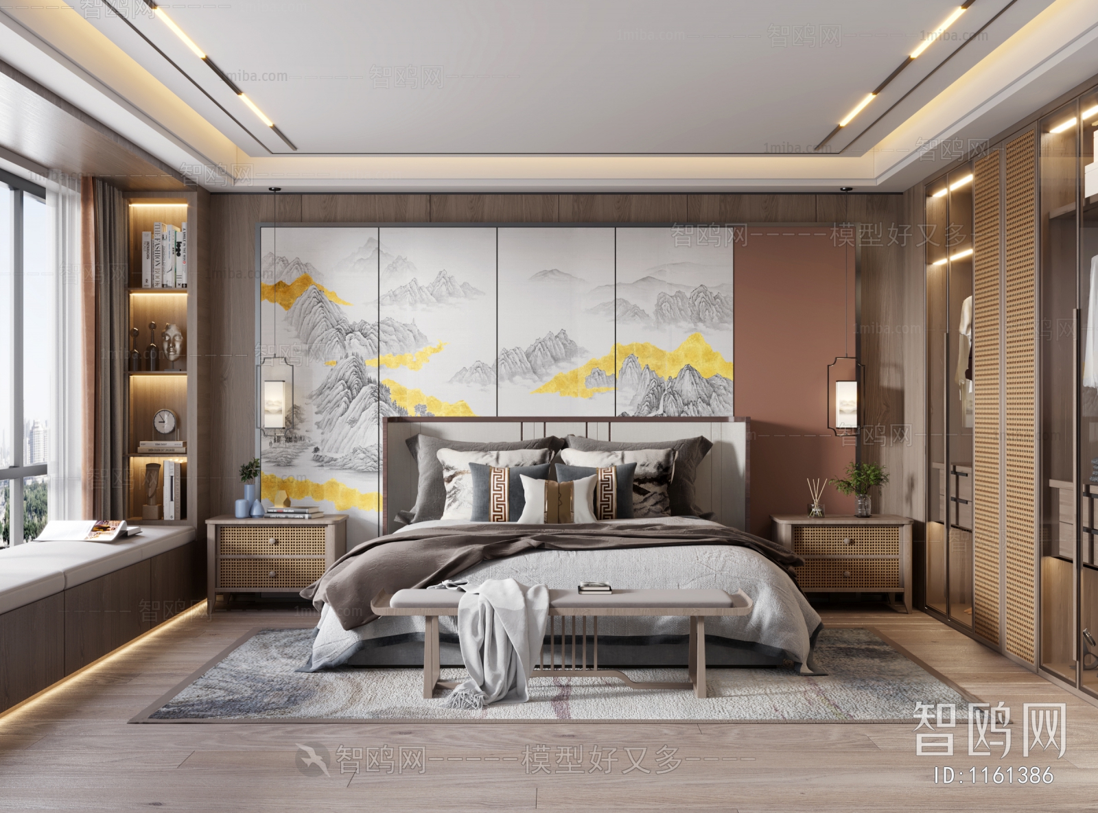 New Chinese Style Bedroom