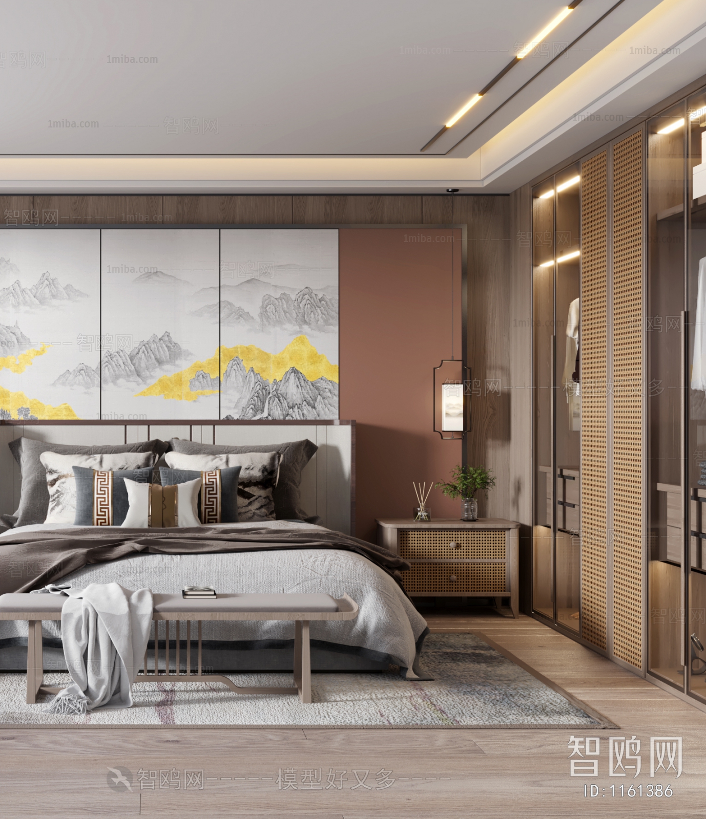 New Chinese Style Bedroom