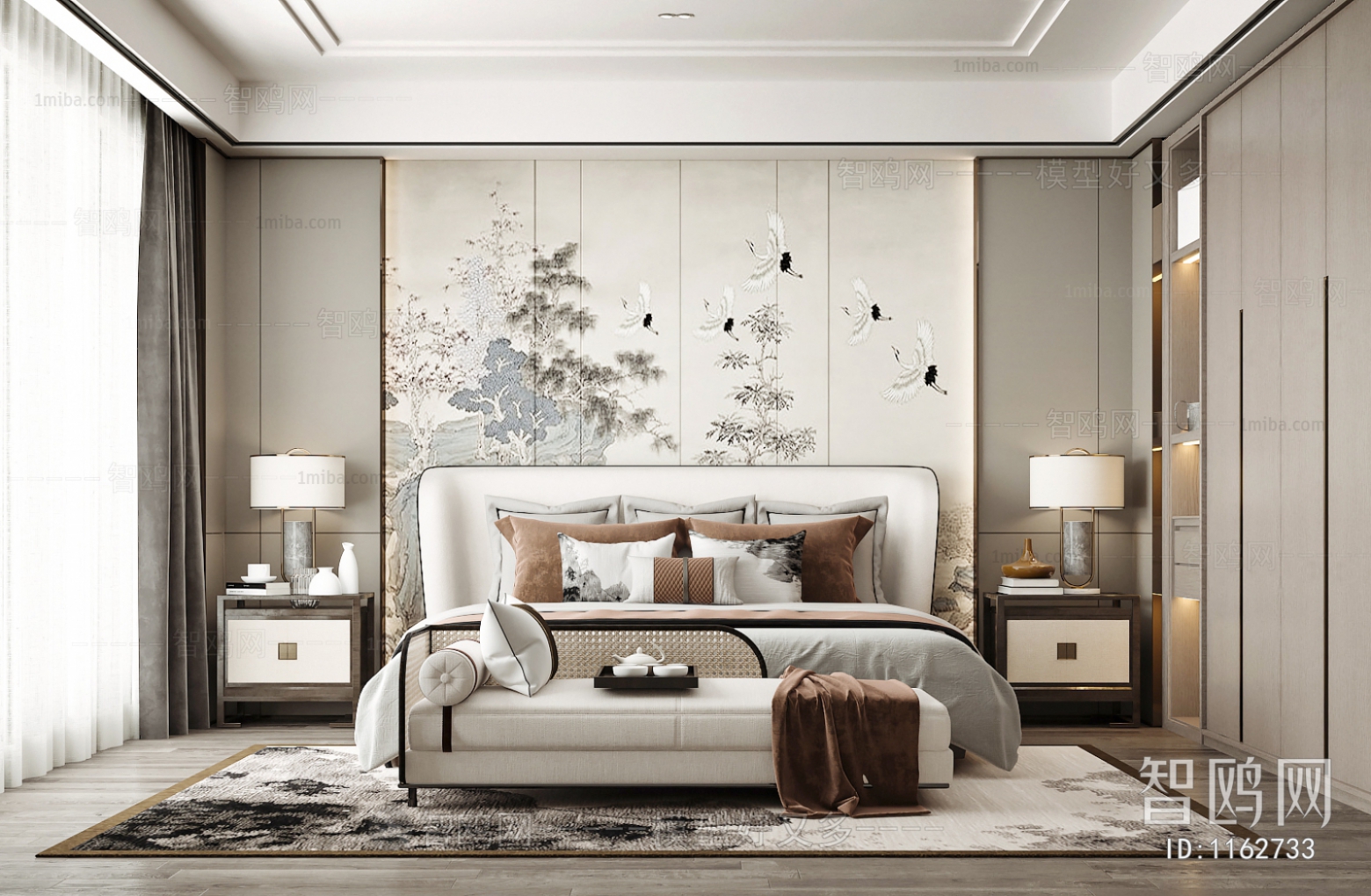 New Chinese Style Bedroom