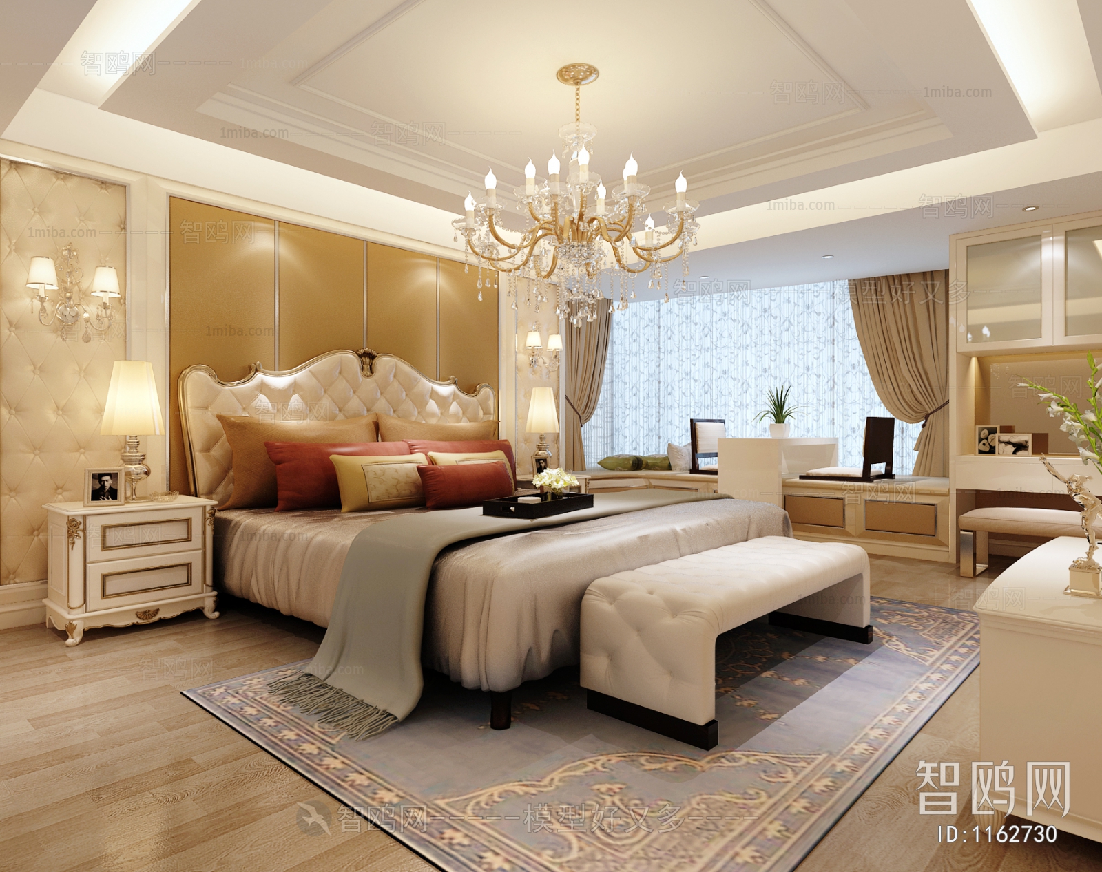 Simple European Style Bedroom